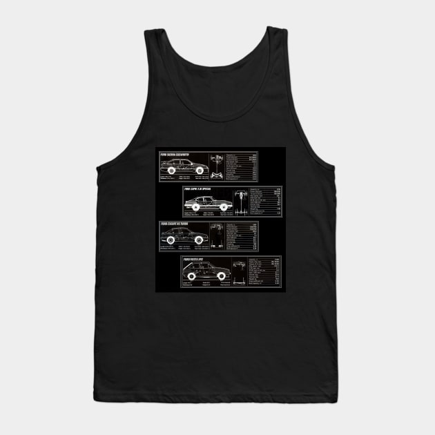 80s Fast Fords Tank Top by SuperSportArt